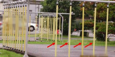 教習所の障害物に使われる耐候性パイプ
